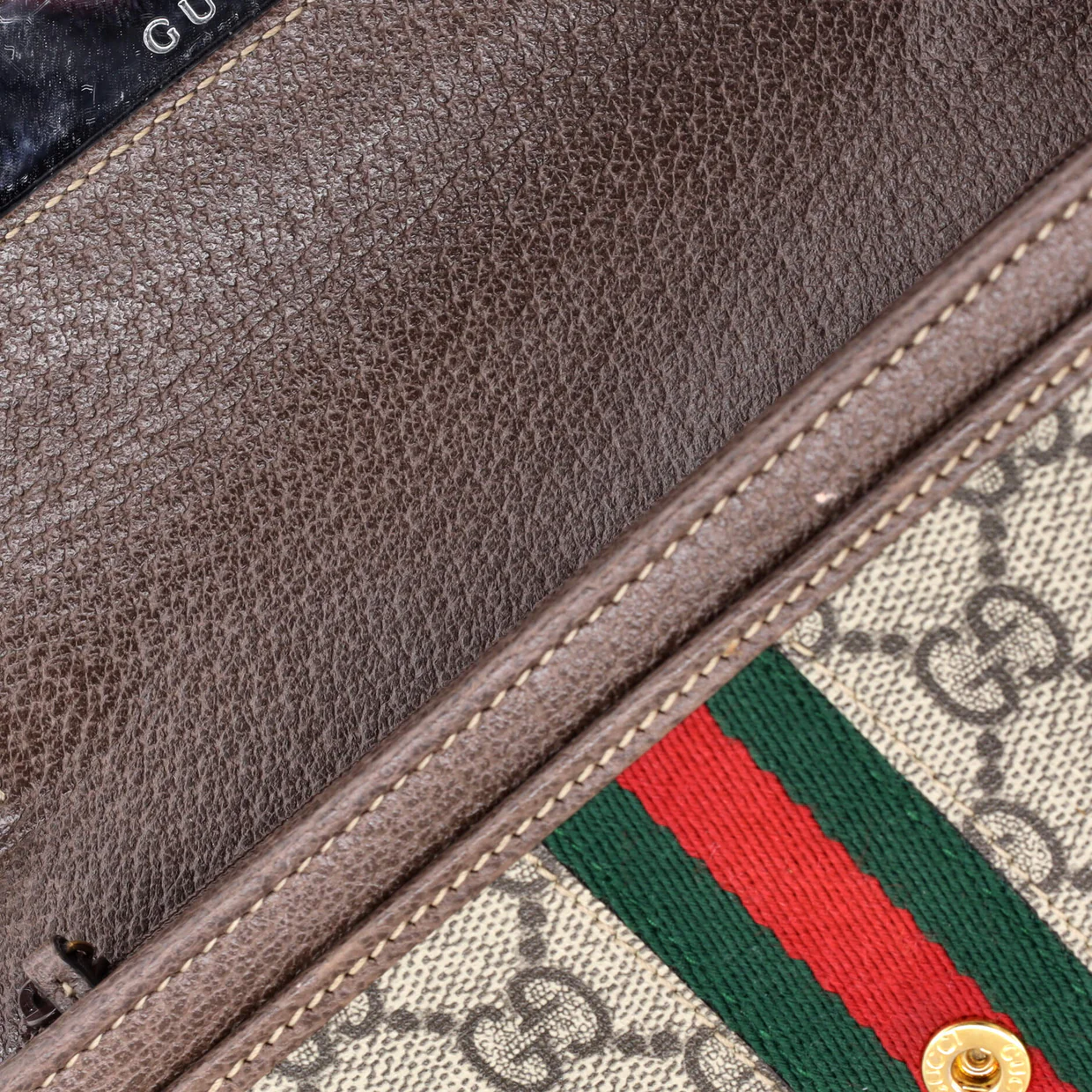 Ophidia Chain Wallet GG Coated Canvas - Deep Luxury