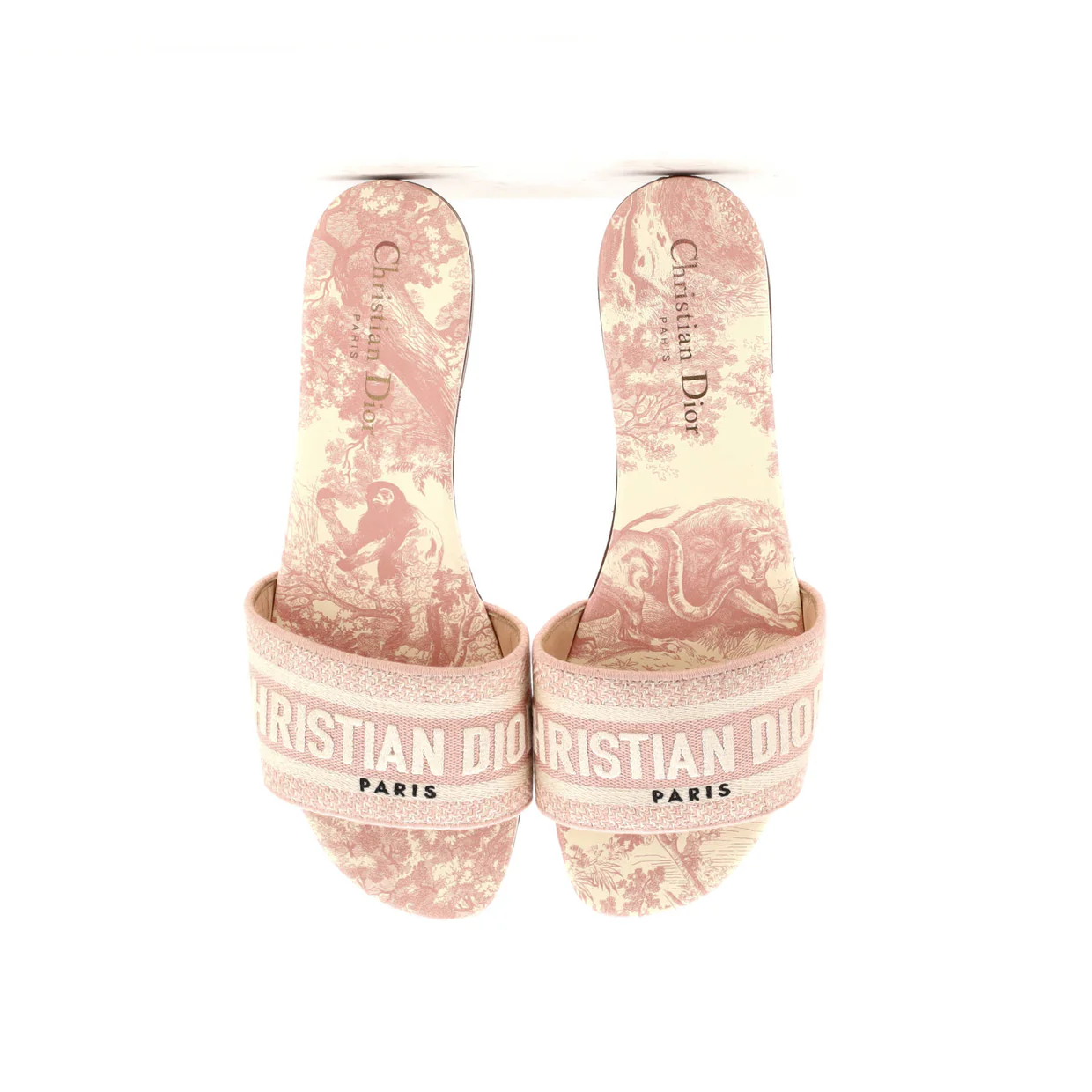 Women's Dway Flat Sandals Embroidered Canvas - Deep Luxury