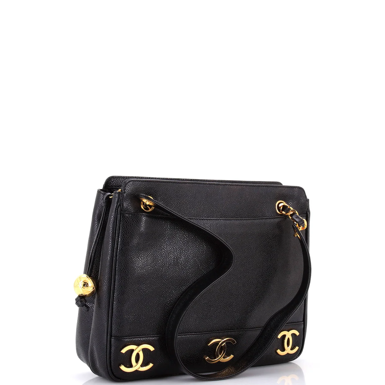 Vintage Metal CC Shoulder Bag Caviar Small - Deep Luxury