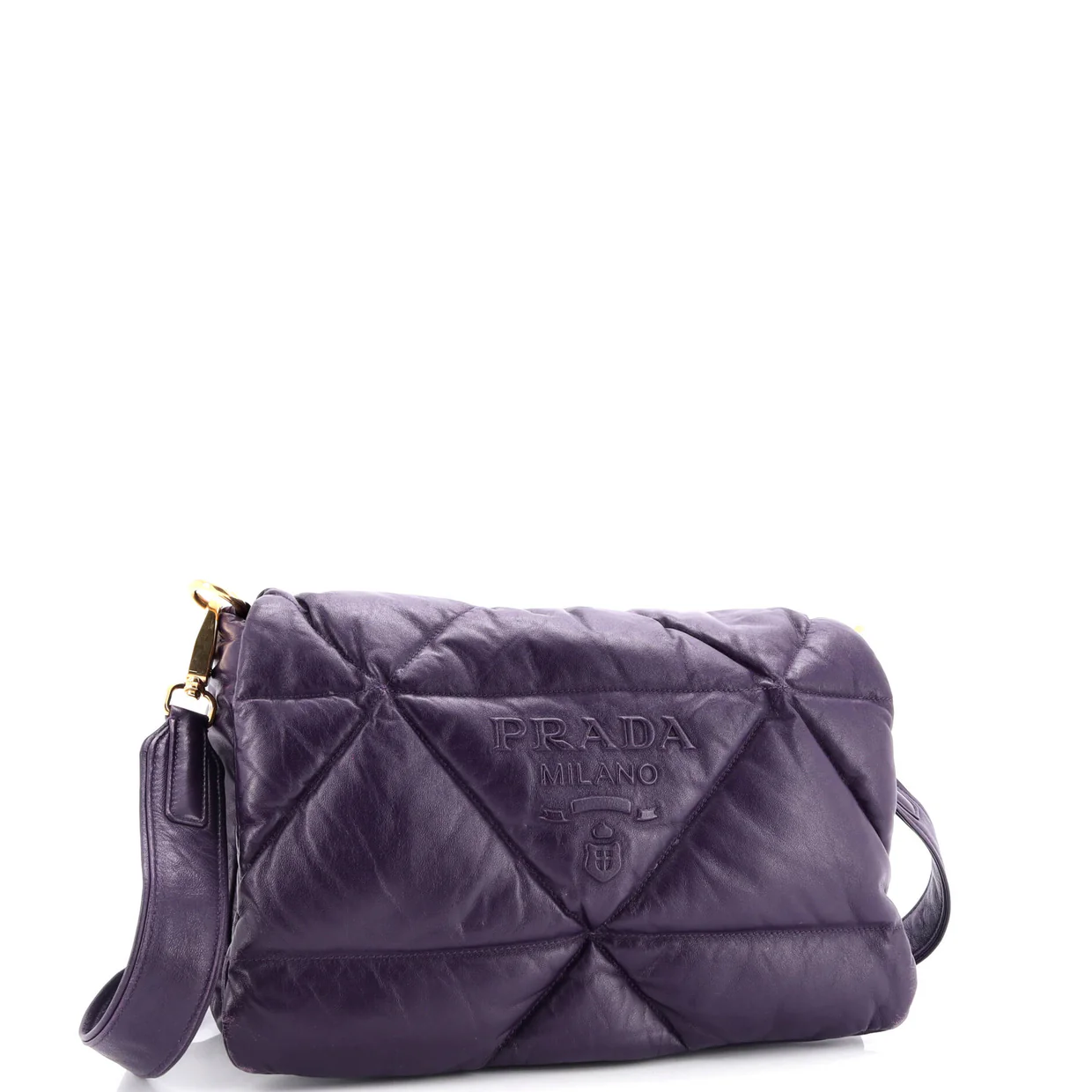 Padded Shoulder Bag Quilted Nappa Leather - Deep Luxury