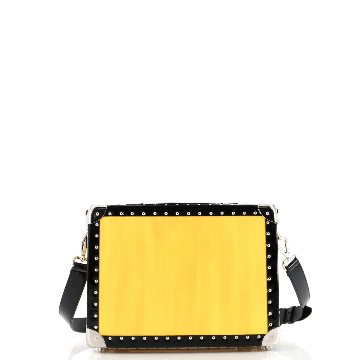 Logo Rigid Suitcase Leather Small - Deep Luxury