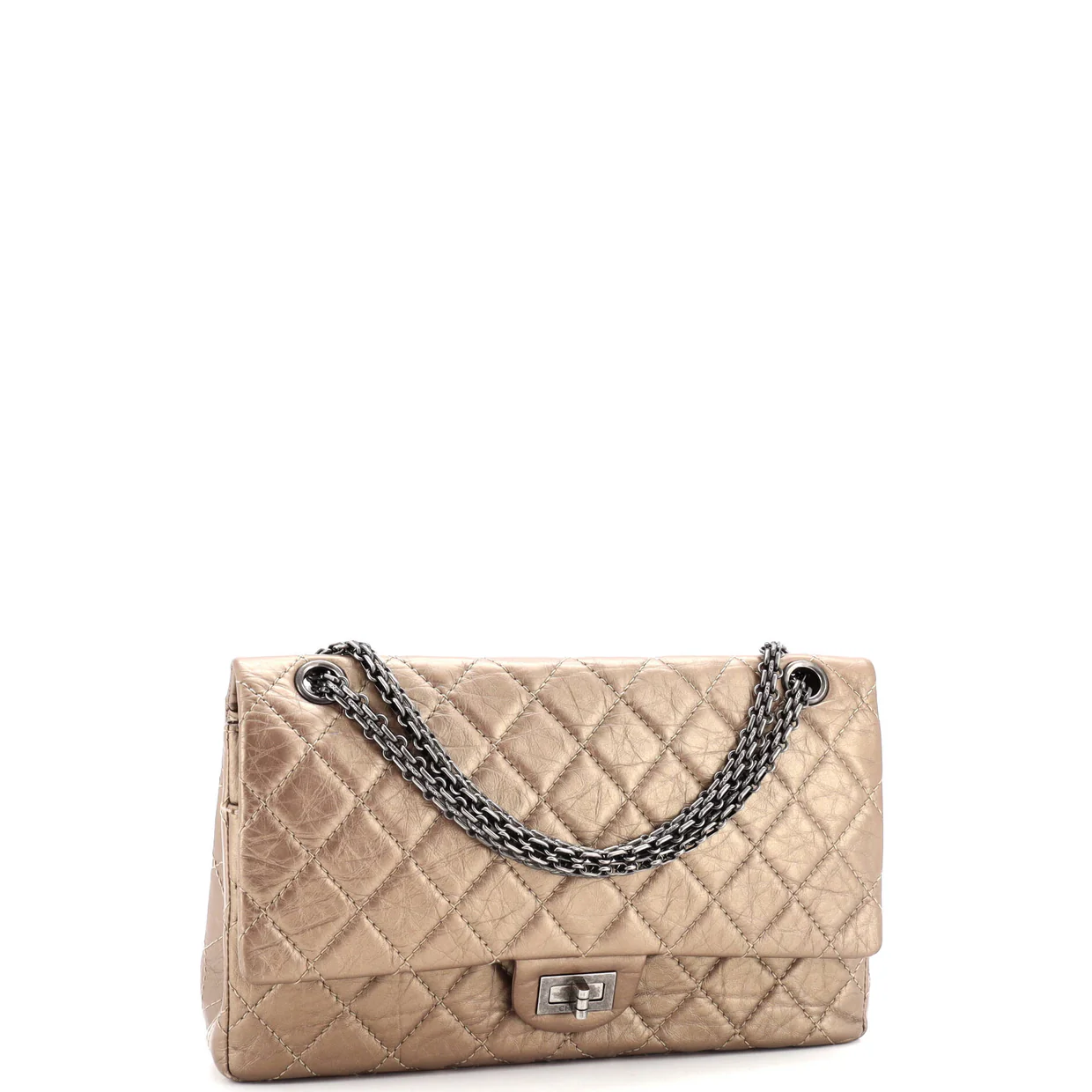 Reissue 2.55 Flap Bag Quilted Metallic Aged Calfskin 226 - Deep Luxury