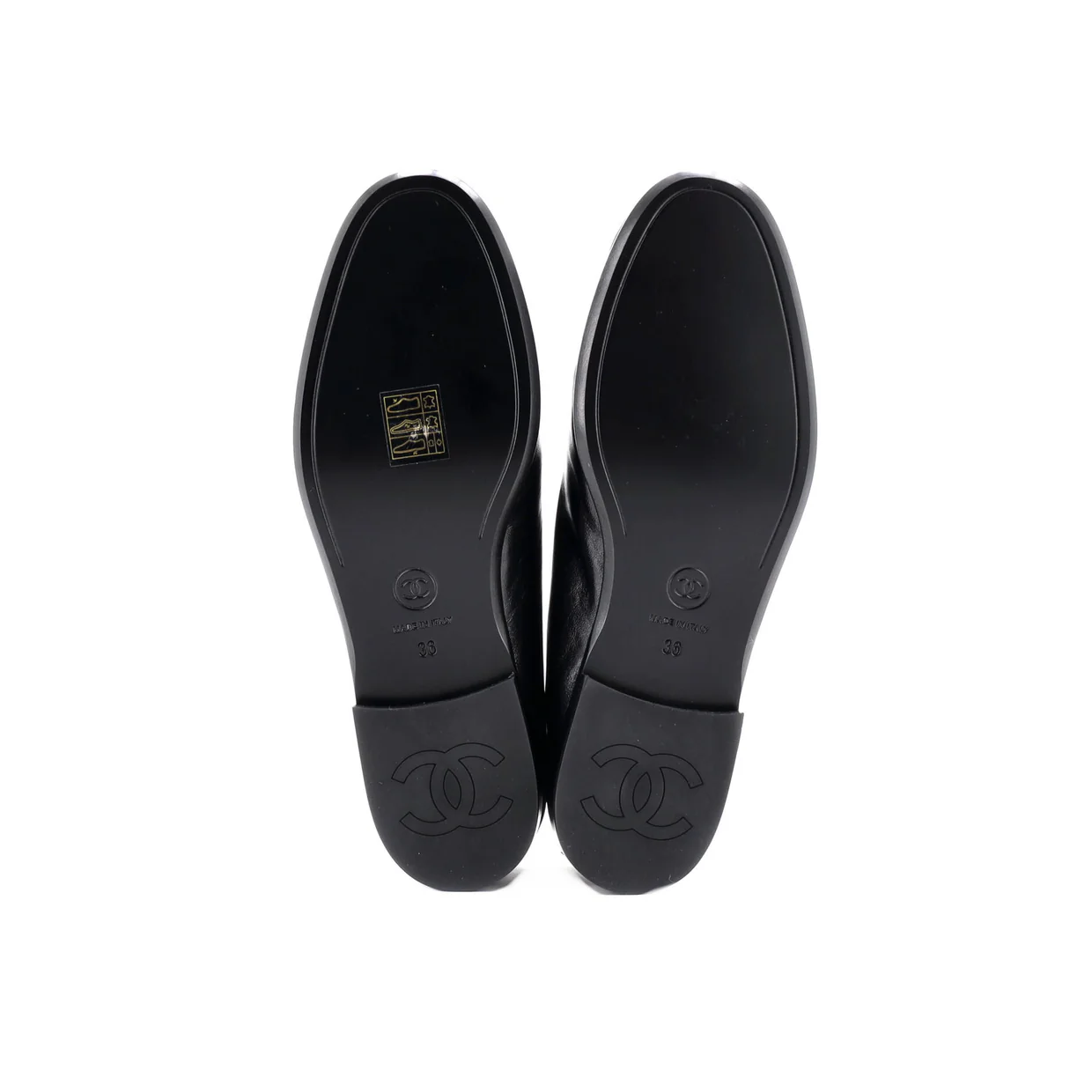 Women's CC Mocassin Loafers Leather with Metal - Deep Luxury