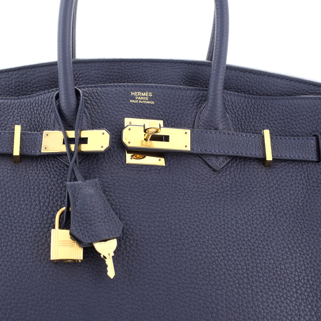 Birkin Handbag Bleu Nuit Togo with Gold Hardware 30 - Deep Luxury