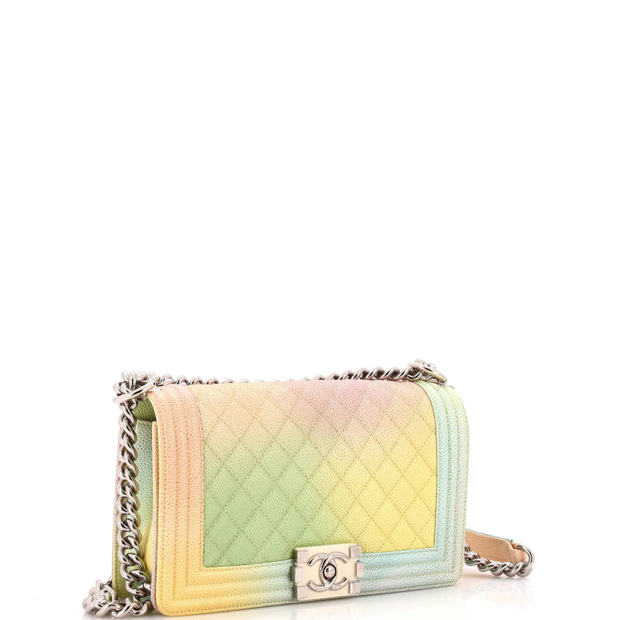 Rainbow Boy Flap Bag Quilted Painted Caviar Old Medium - Deep Luxury