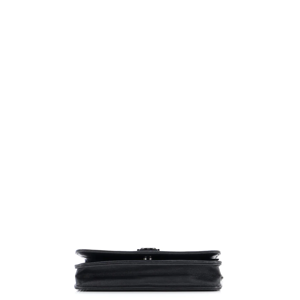 So Black Boy Wallet on Chain Quilted Caviar - Deep Luxury