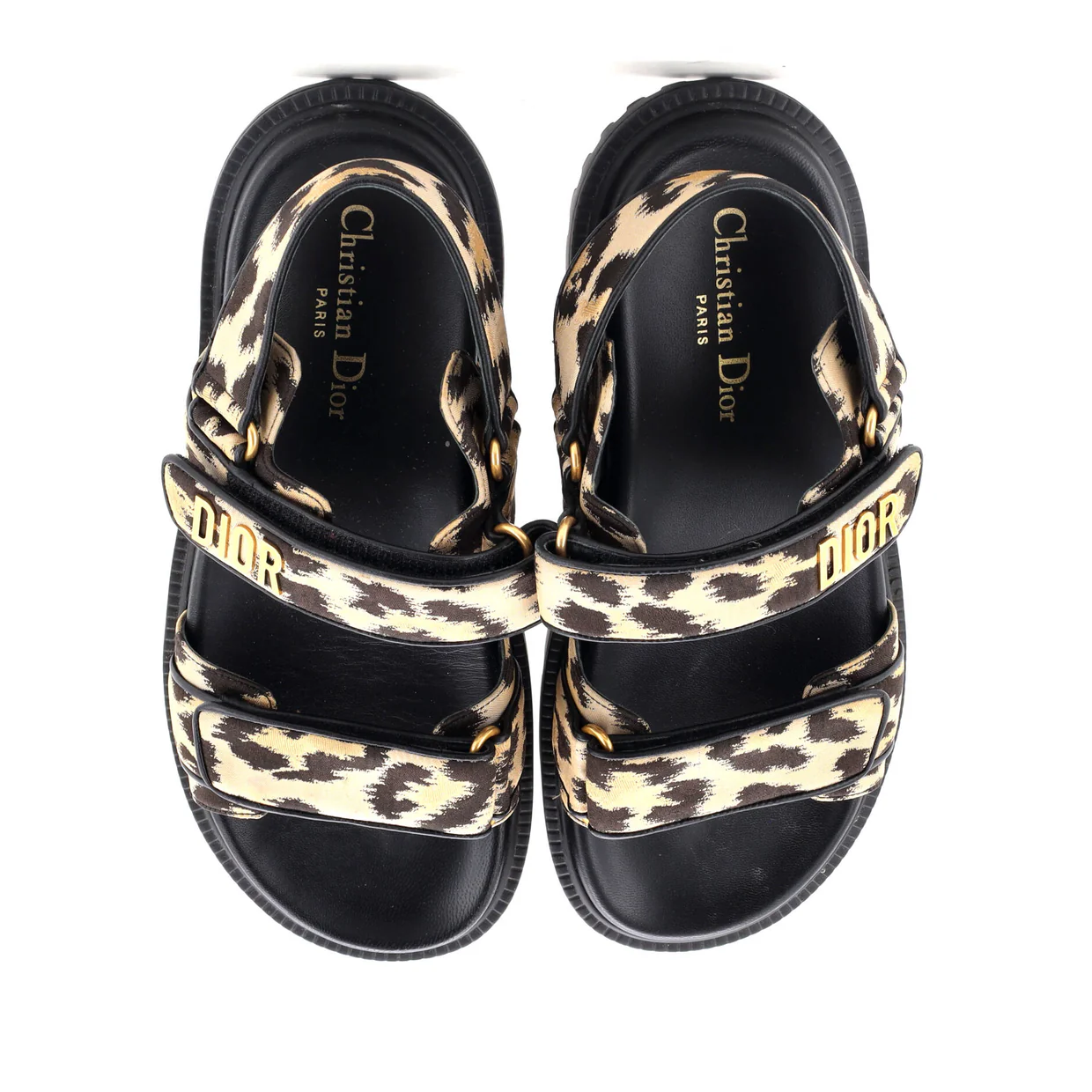 Women's DiorAct Sandals Printed Technical Fabric - Deep Luxury