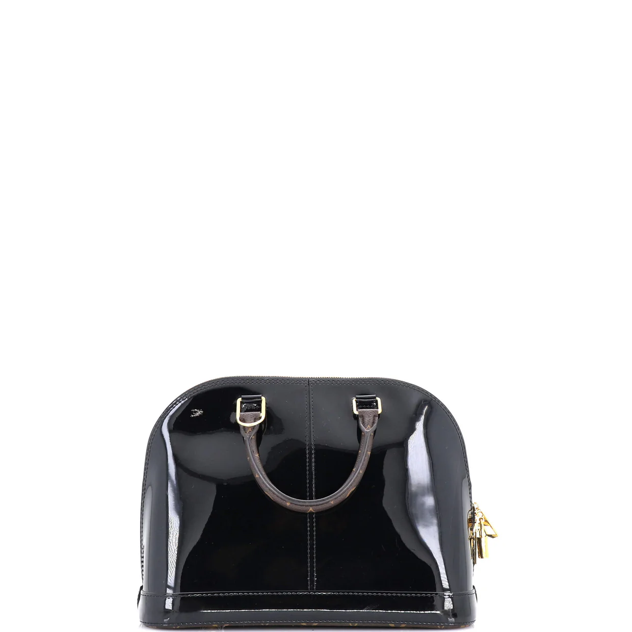 Alma Handbag Vernis with Monogram Canvas PM - Deep Luxury