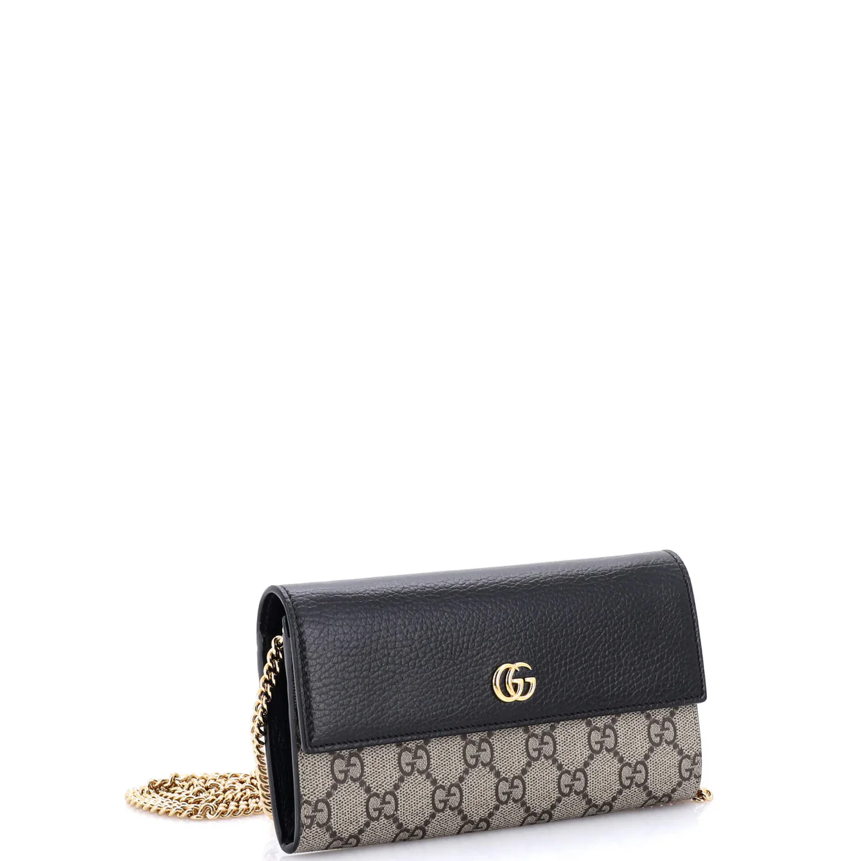 GG Marmont Continental Chain Wallet GG Coated Canvas and Leather - Deep Luxury