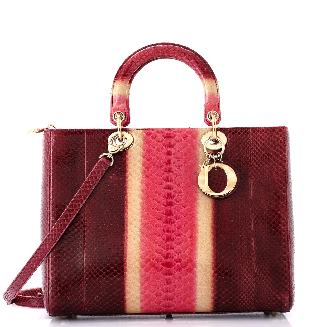 Lady Dior Bag Python Large - Deep Luxury