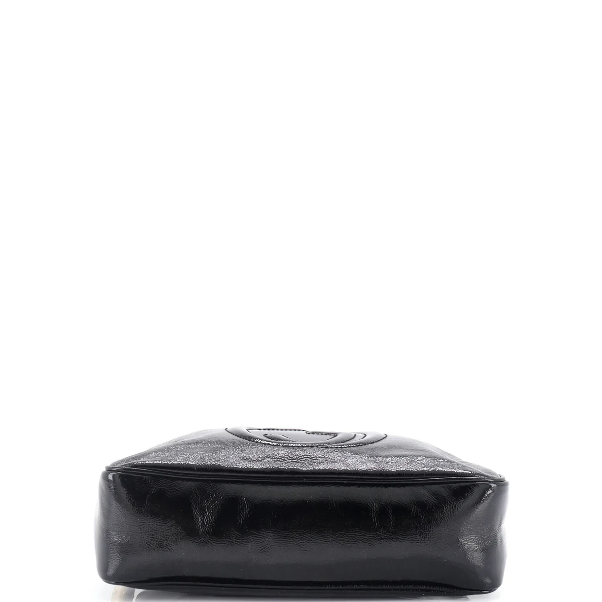 Soho Chain Zip Shoulder Bag Patent Small - Deep Luxury