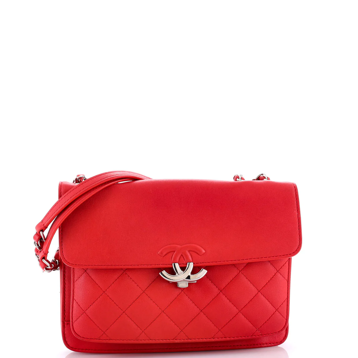 CC Box Flap Bag Quilted Calfskin Small - Deep Luxury