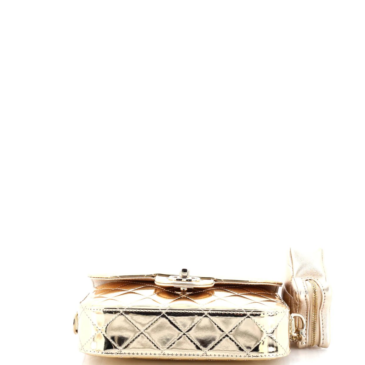 Classic Single Flap Bag with Star Coin Purse Quilted Metallic Leather Mini - Deep Luxury