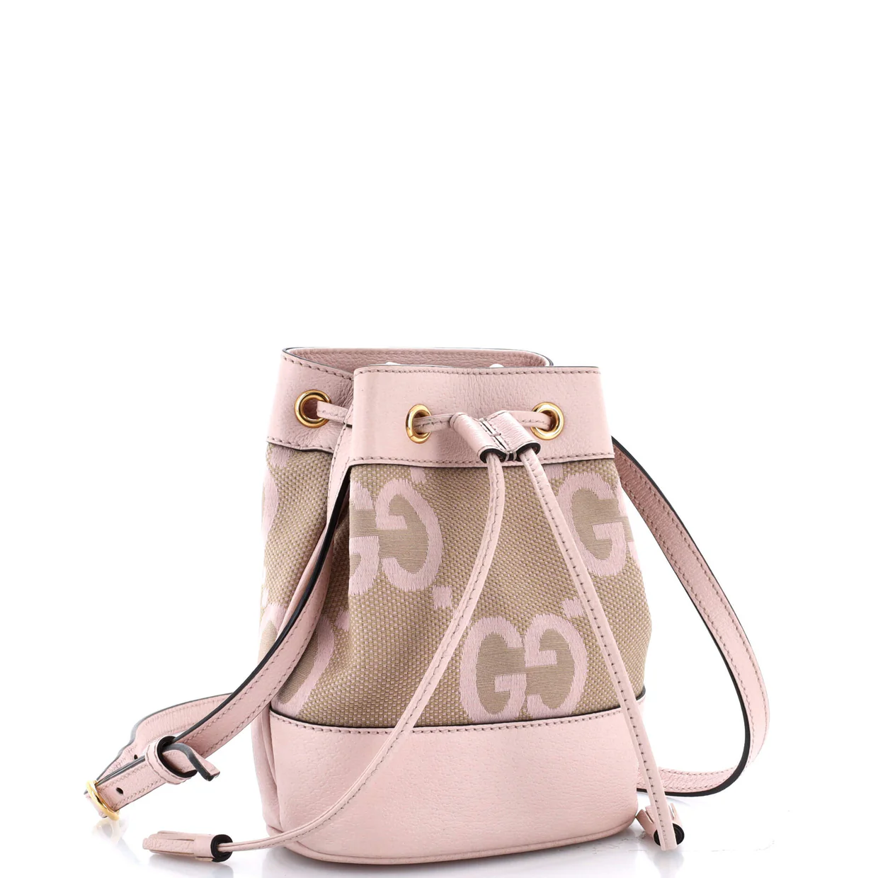 Ophidia Bucket Bag Jumbo GG Canvas with Leather Mini - Deep Luxury