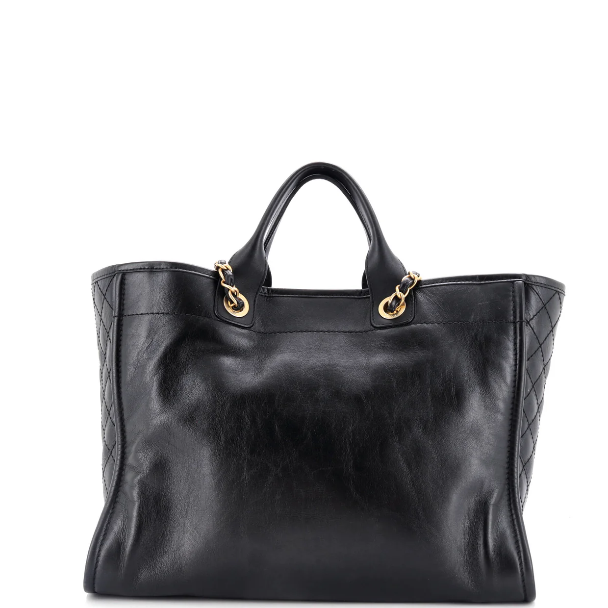 Deauville Tote Embellished Shiny Calfskin Medium - Deep Luxury