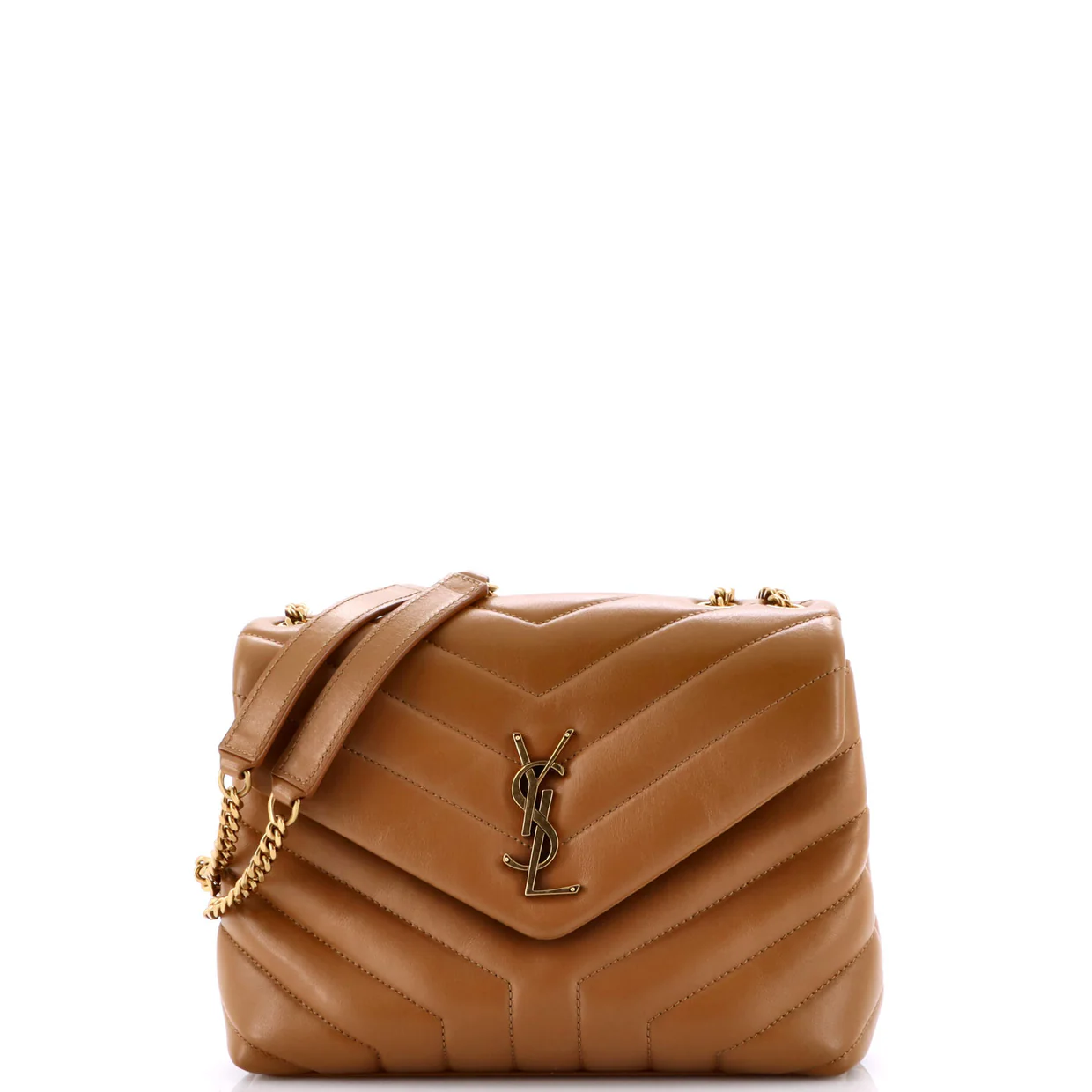 Loulou Shoulder Bag Matelasse Chevron Leather Small - Deep Luxury