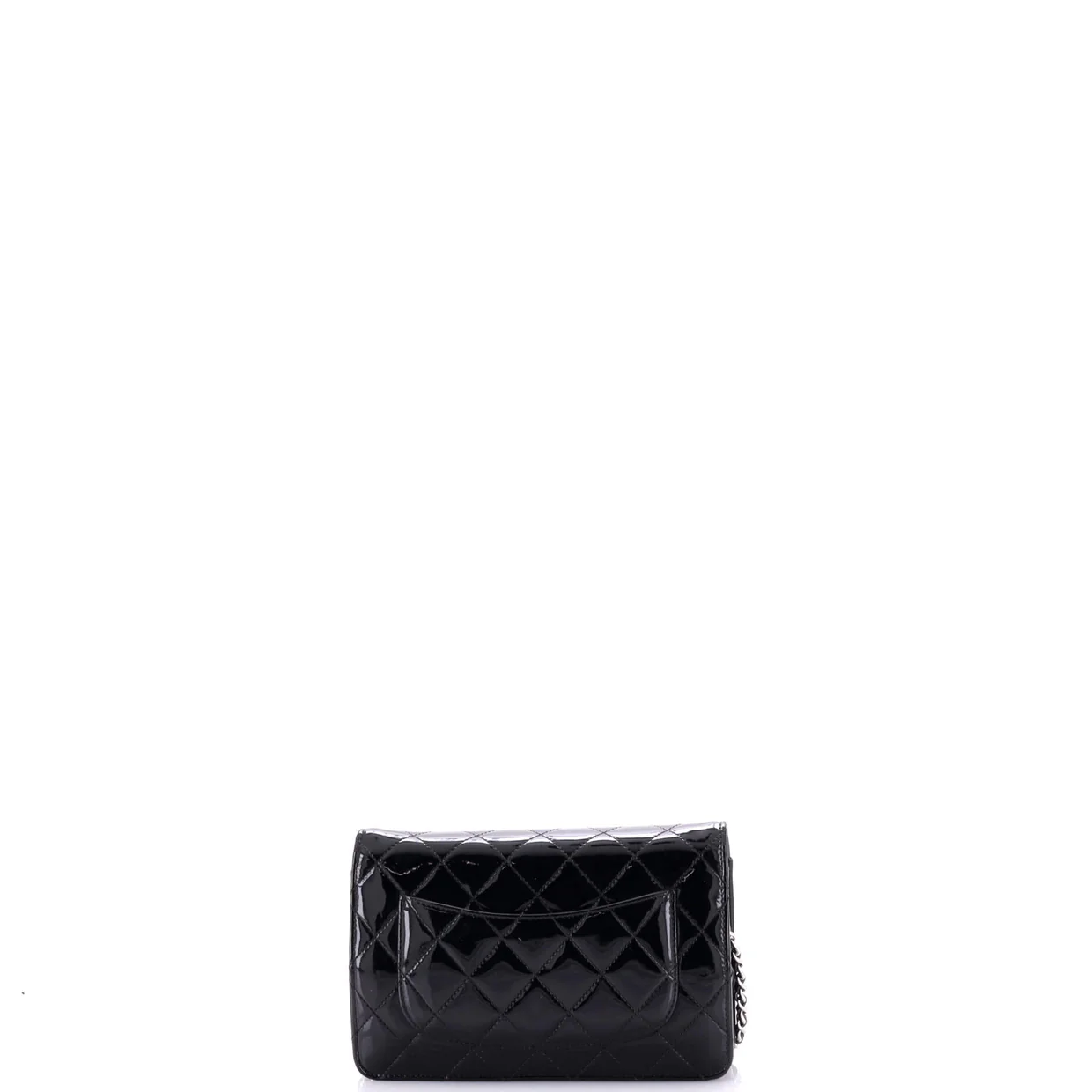 Wallet on Chain Quilted Patent - Deep Luxury