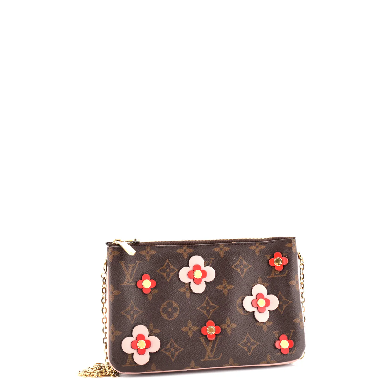 Double Zip Pochette Limited Edition Blooming Flowers Monogram Canvas - Deep Luxury