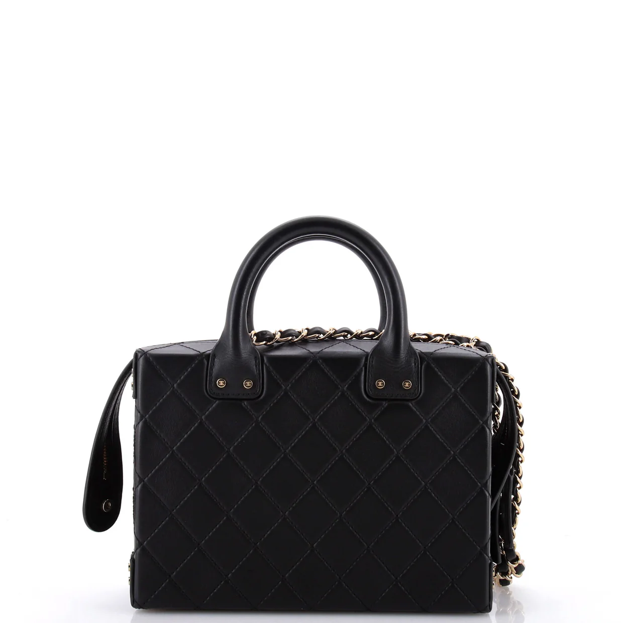 CC Top Handle Convertible Vanity Case Quilted Calfskin Medium - Deep Luxury