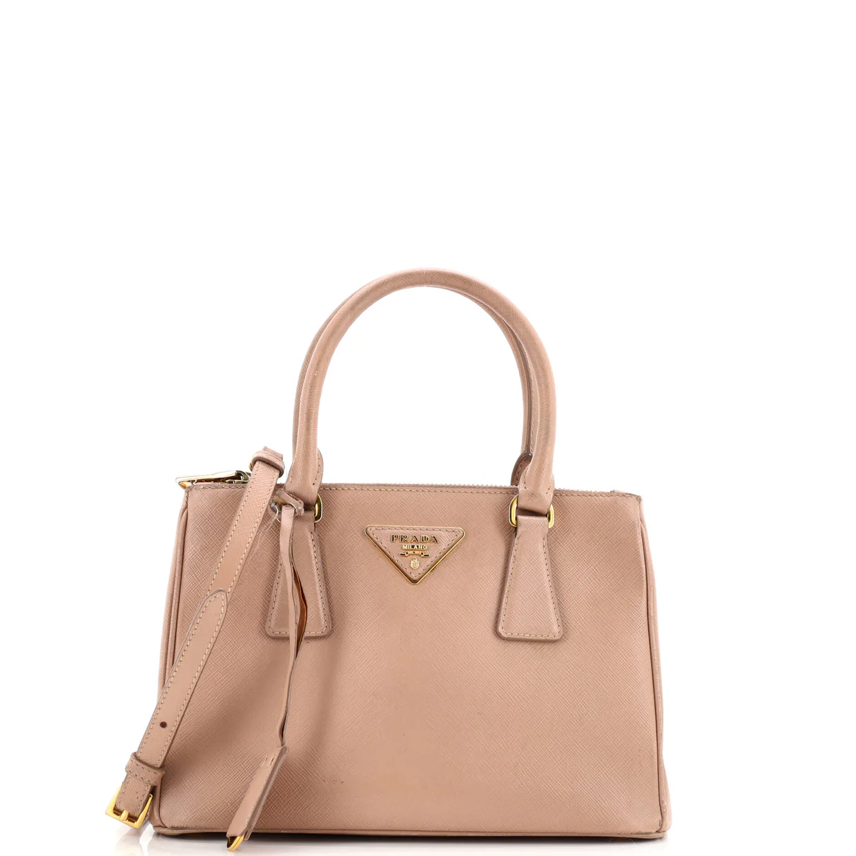 Galleria Double Zip Tote Saffiano Leather Small - Deep Luxury