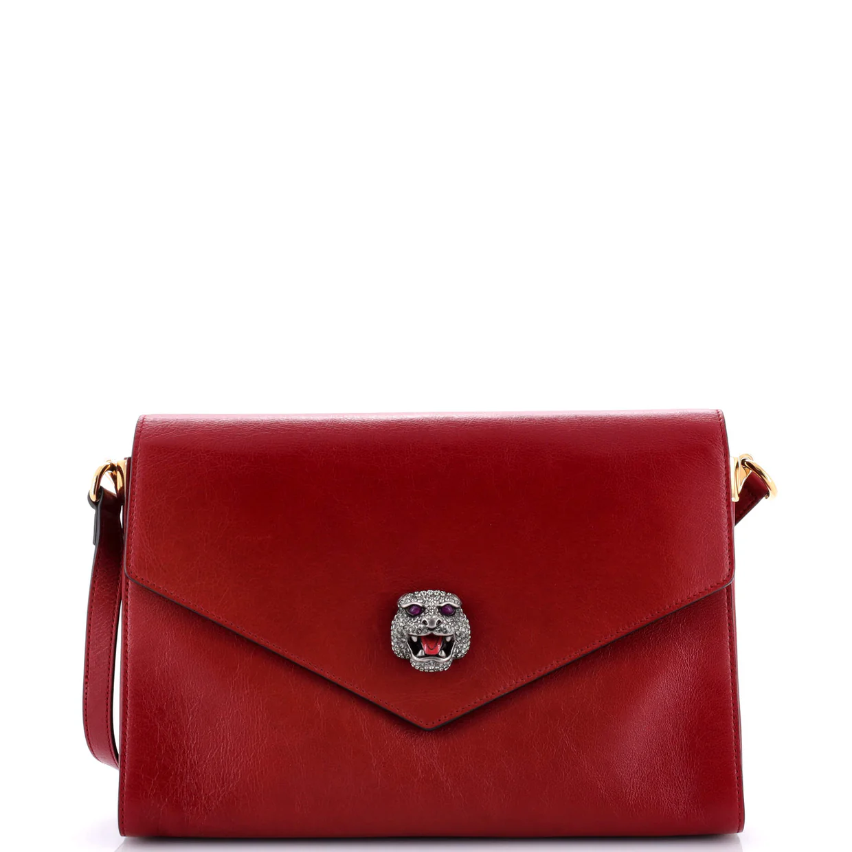 Crystal Animalier Shoulder Bag Leather Medium - Deep Luxury