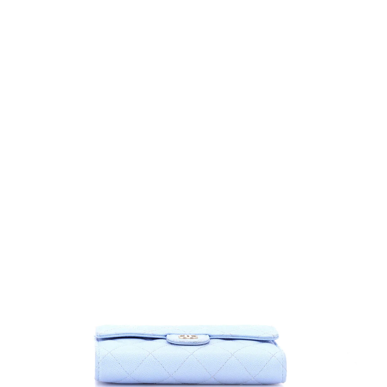 Trifold Classic Flap Wallet Quilted Caviar Medium - Deep Luxury