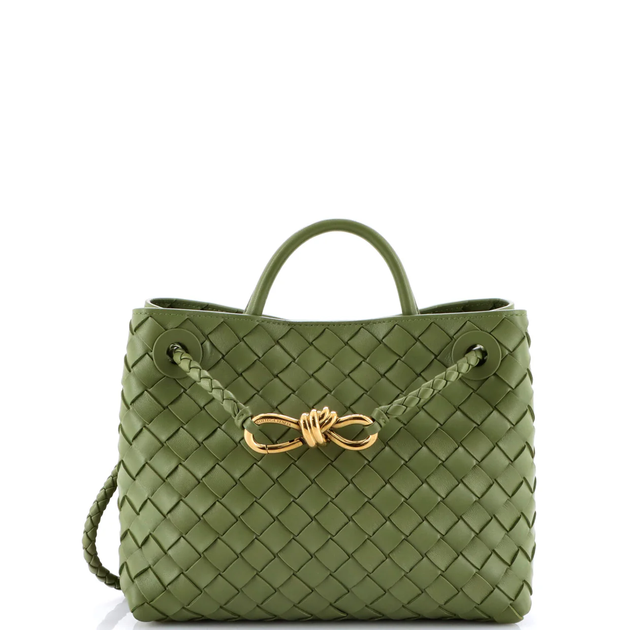 Andiamo Top Handle Bag Intrecciato Nappa Small - Deep Luxury