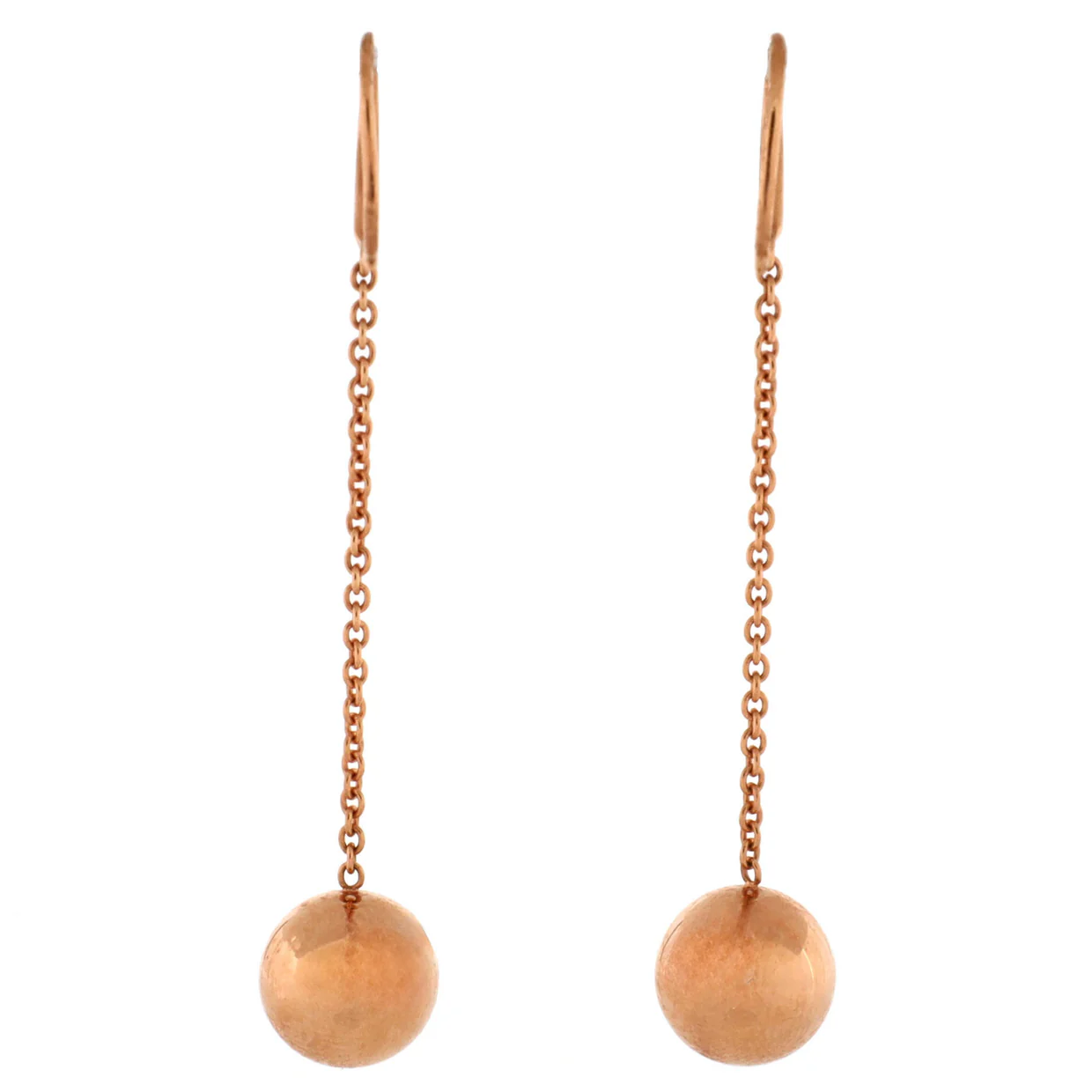 HardWear Ball Hook Drop Earrings 18K Rose Gold 10mm - Deep Luxury
