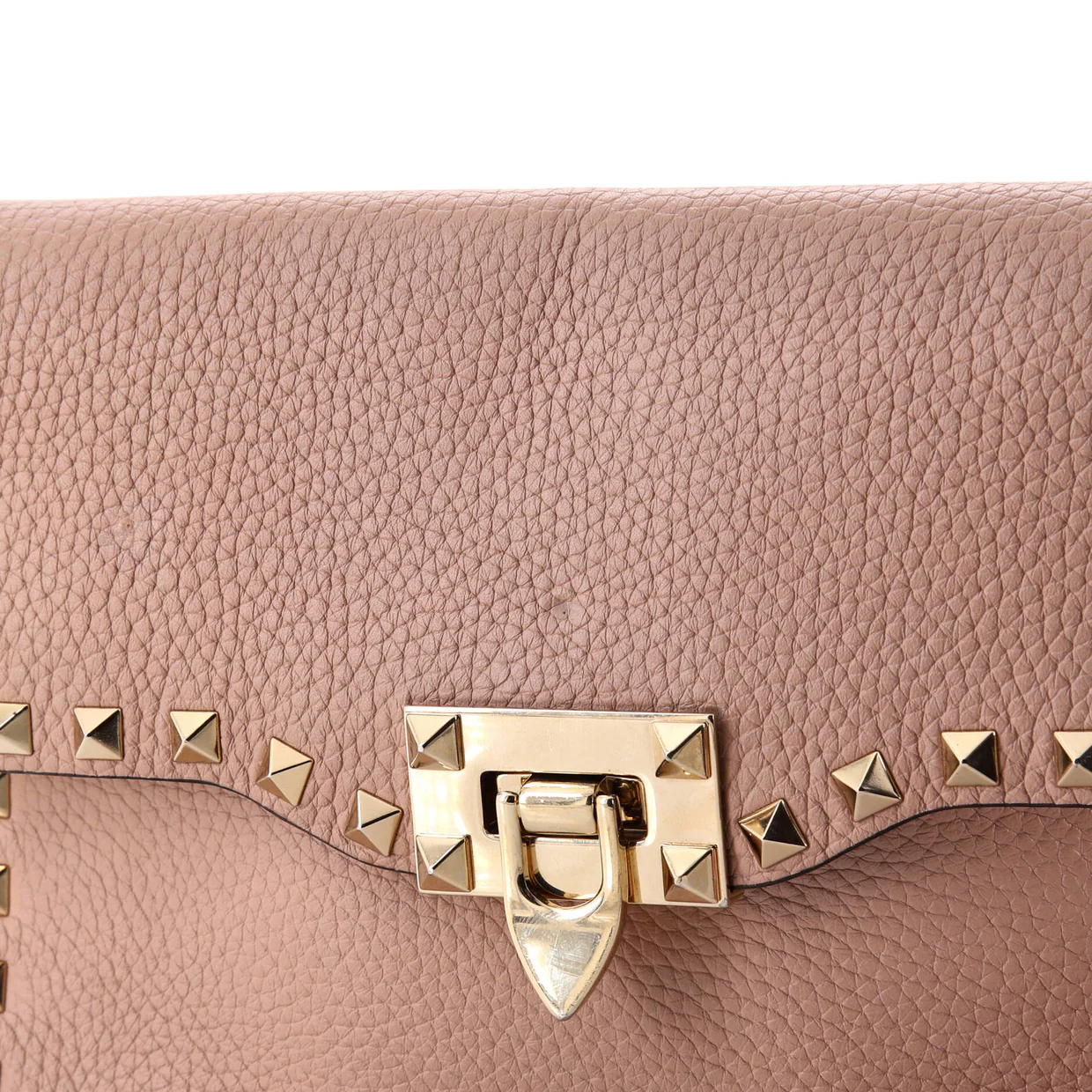 Rockstud Flip Lock Flap Bag Leather Large - Deep Luxury