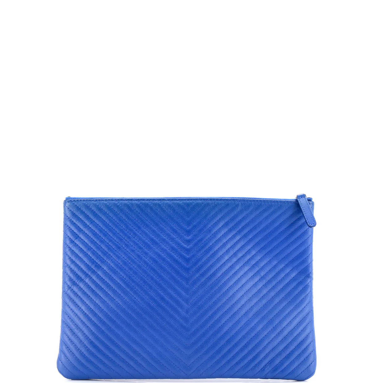 O Case Clutch Chevron Caviar Medium - Deep Luxury