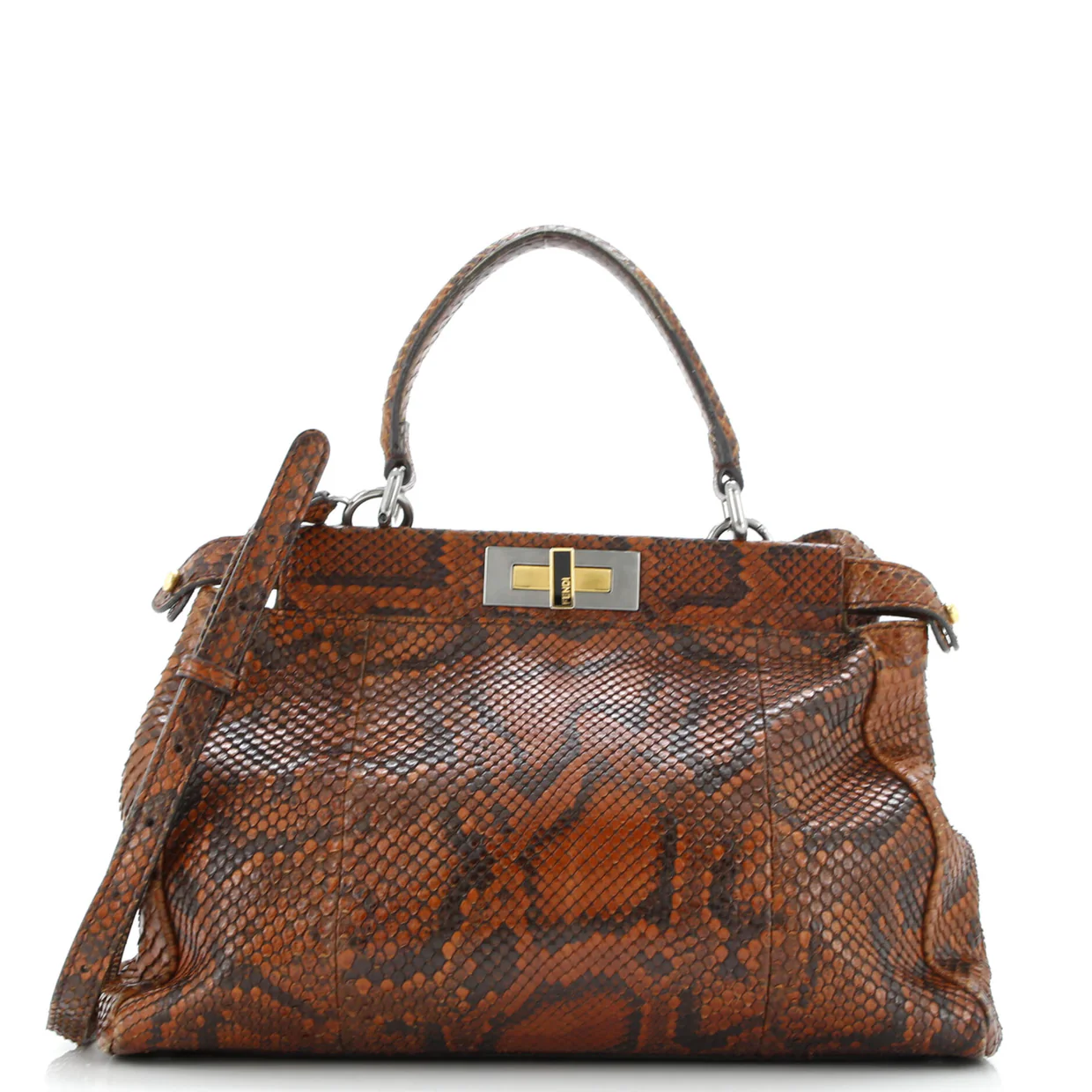 Peekaboo Bag Python Regular - Deep Luxury