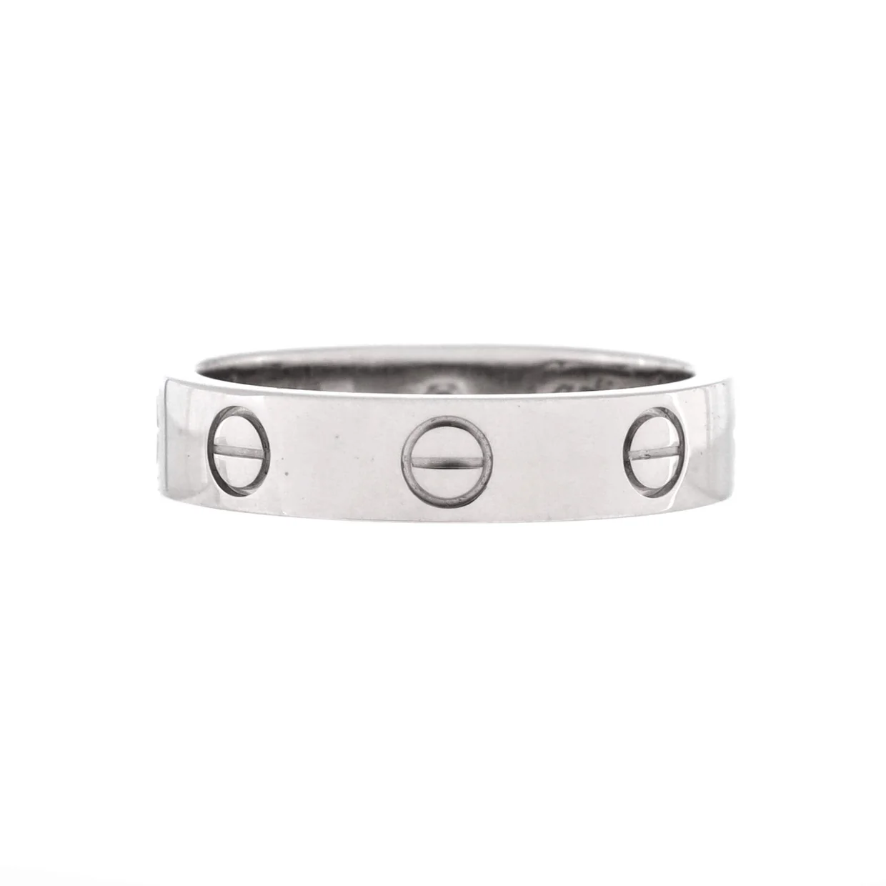 Love Wedding Band 1 Diamond Ring 18K White Gold with Diamond - Deep Luxury