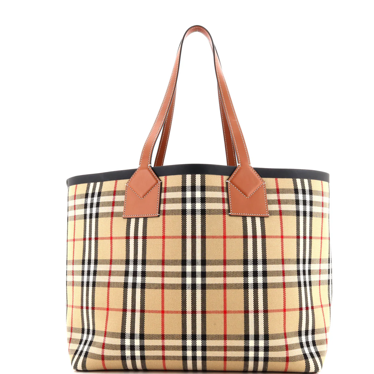 London Tote Vintage Check Canvas Medium - Deep Luxury