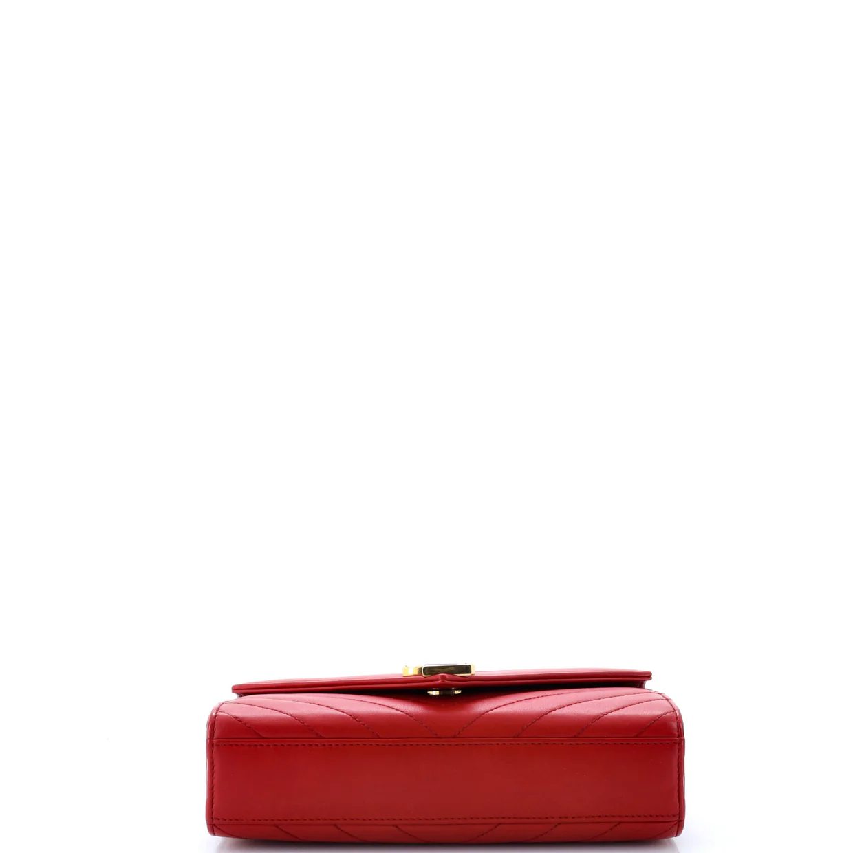 Classic Monogram Envelope Satchel Matelasse Chevron Leather Small - Deep Luxury