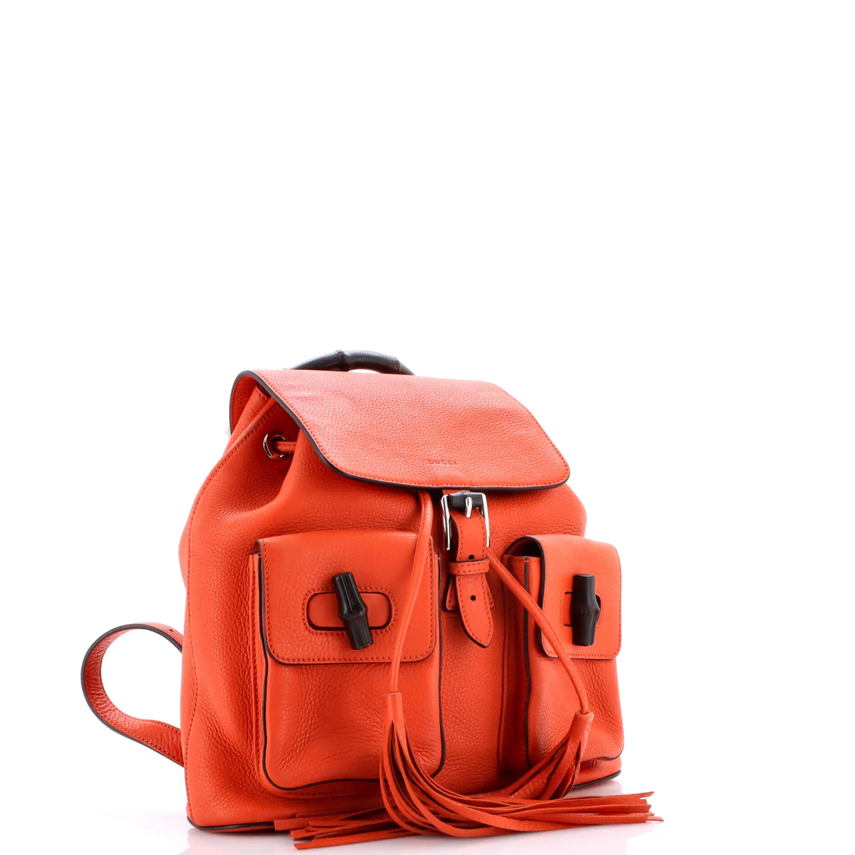 Bamboo Tassel Backpack Leather Medium - Deep Luxury