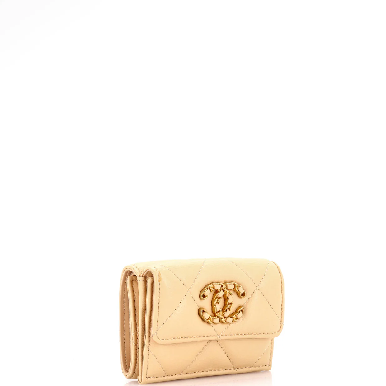 19 Trifold Flap Wallet Quilted Lambskin Small - Deep Luxury