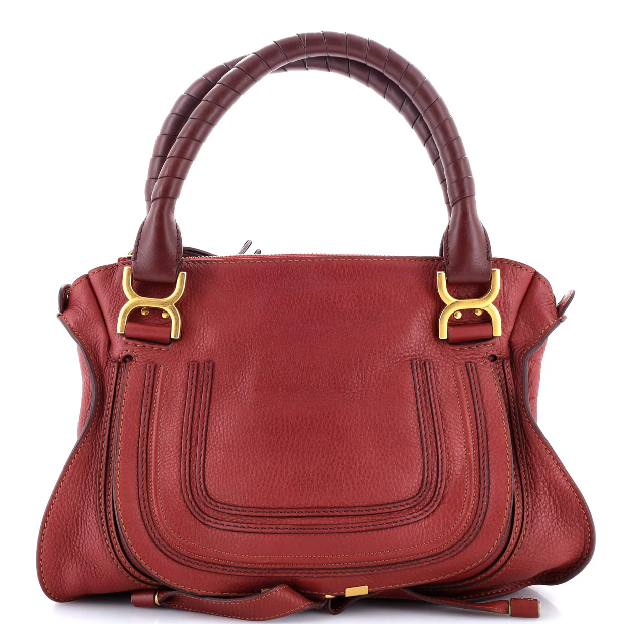 Marcie Satchel Leather Medium - Deep Luxury
