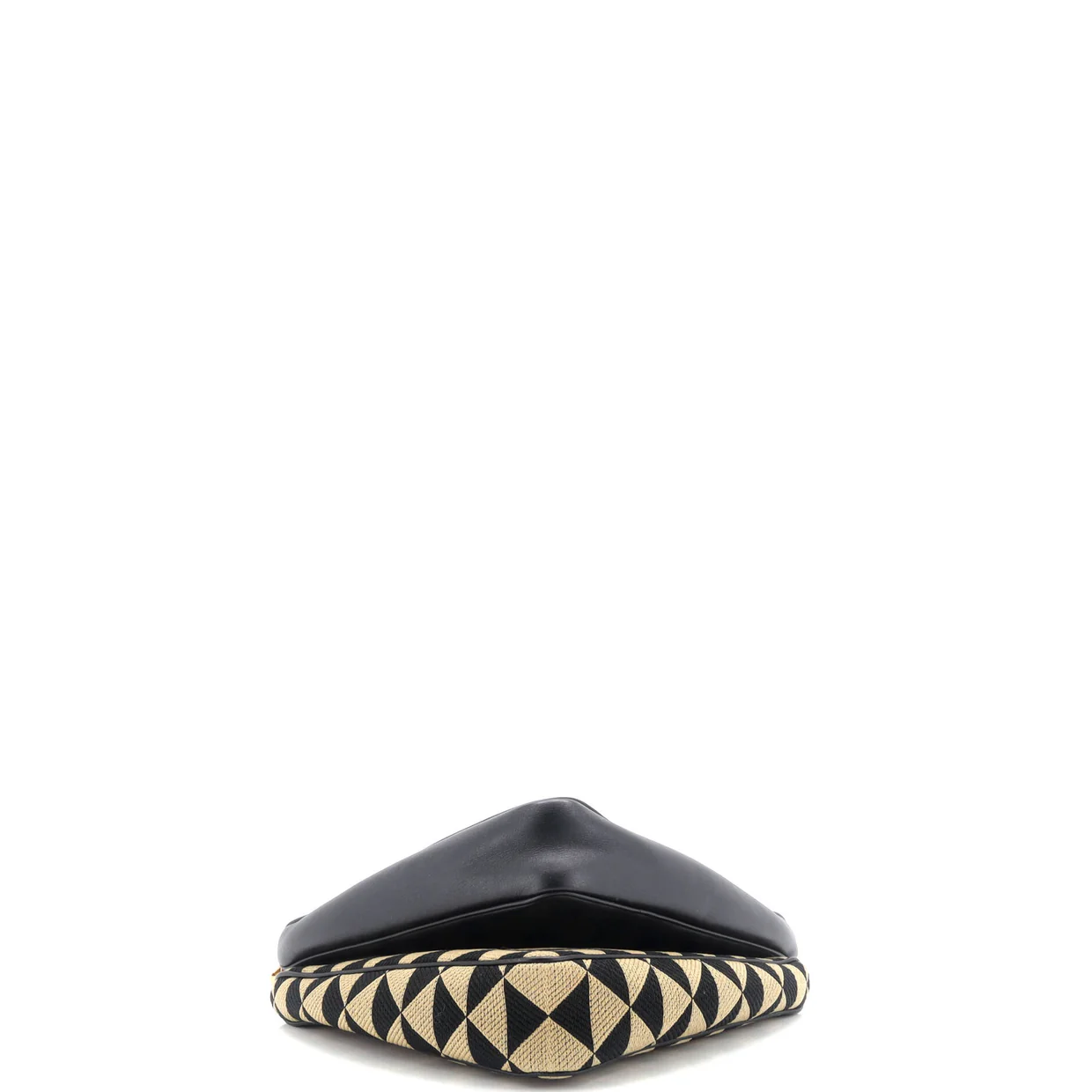 Double Symbole Triangle Bag Leather and Jacquard Mini - Deep Luxury