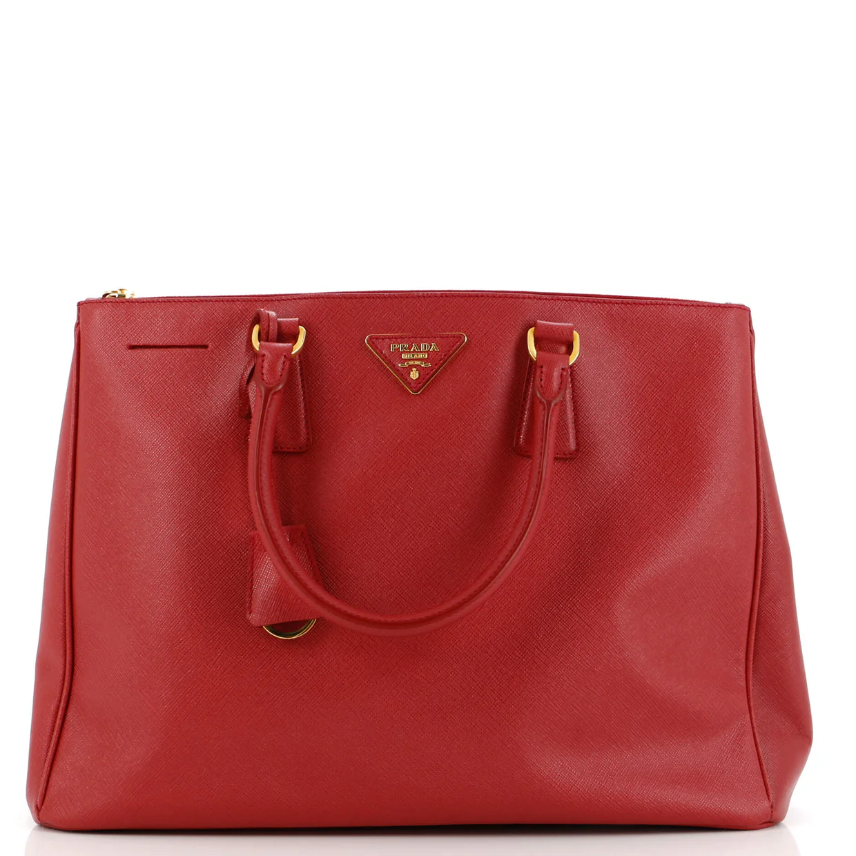 Double Zip Lux Tote Saffiano Leather Large - Deep Luxury