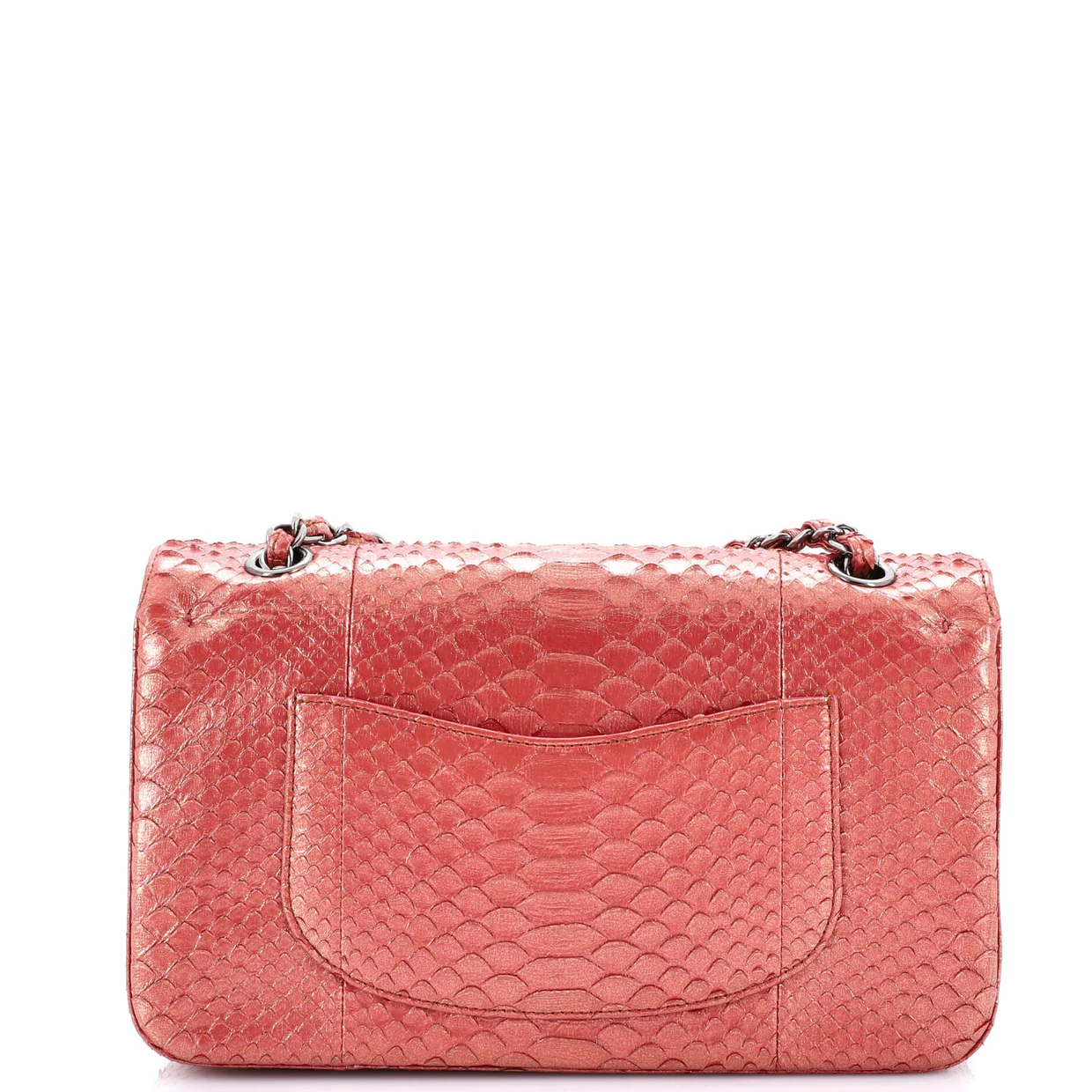 Classic Double Flap Bag Python Medium - Deep Luxury