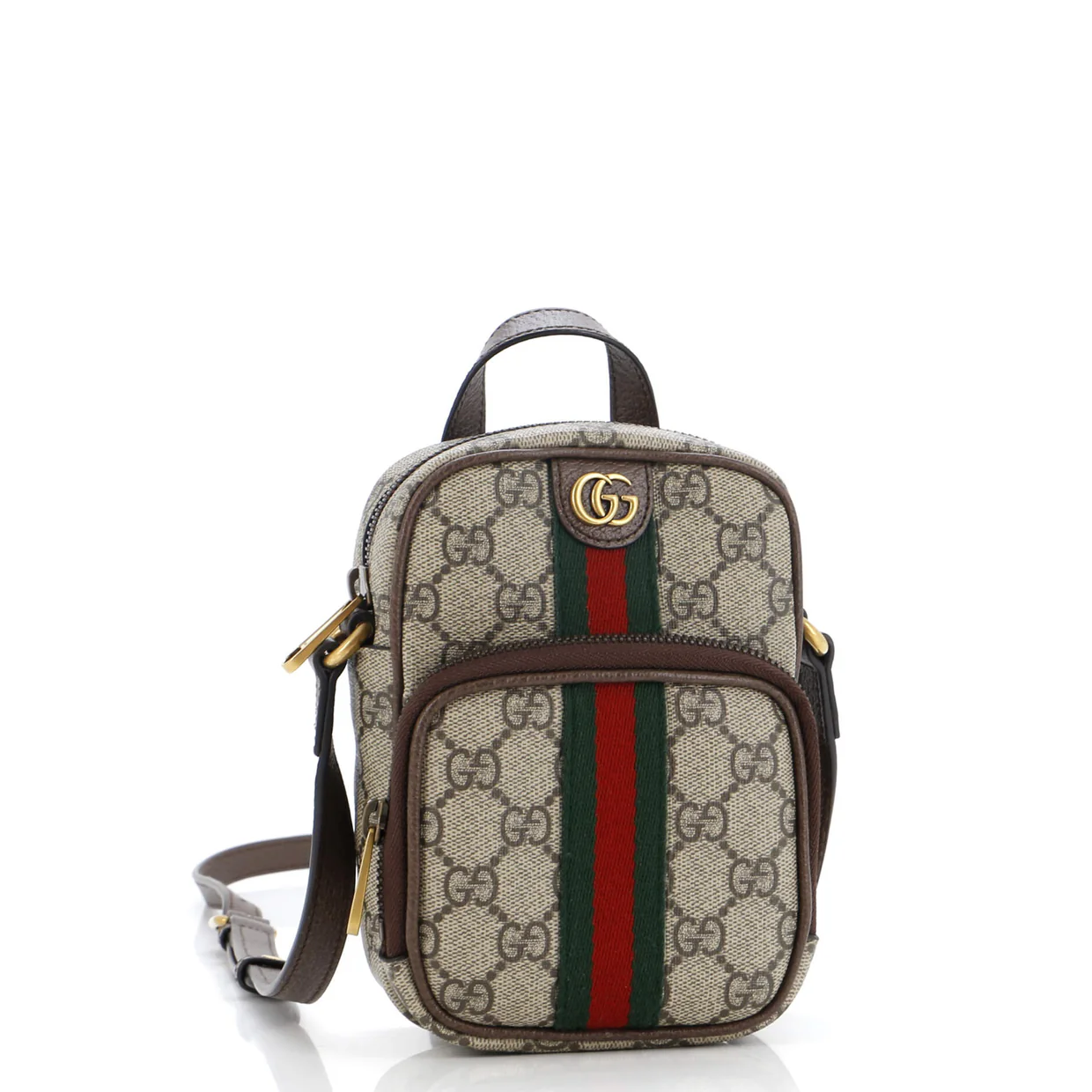 Ophidia Top Handle Crossbody Bag GG Coated Canvas Mini - Deep Luxury