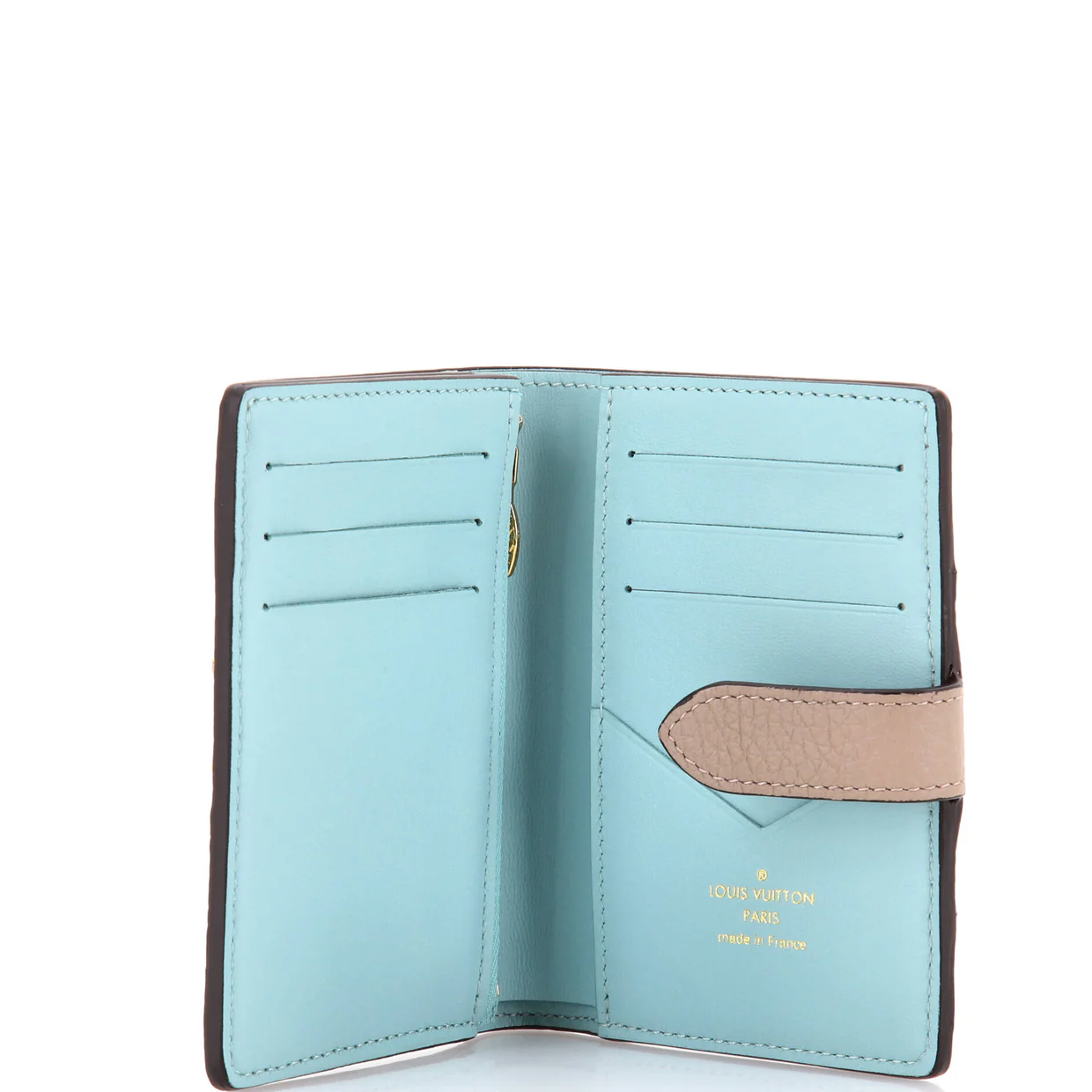LV Vertical Wallet Taurillion Leather Compact - Deep Luxury