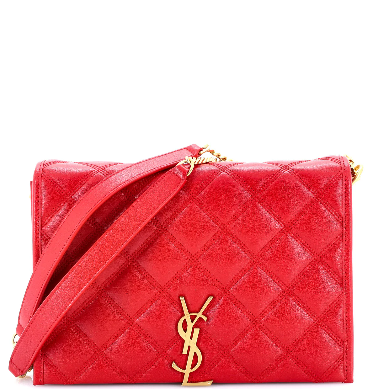 Becky Chain Wallet Quilted Leather - Deep Luxury