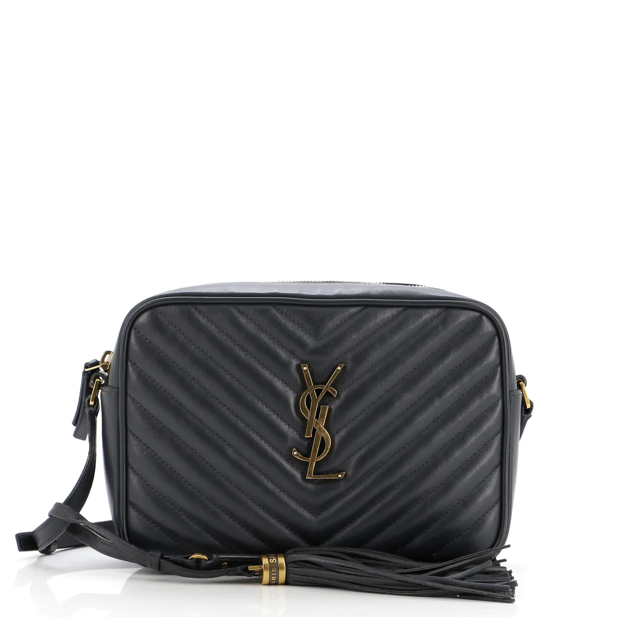 Lou Camera Bag Matelasse Chevron Leather Small - Deep Luxury