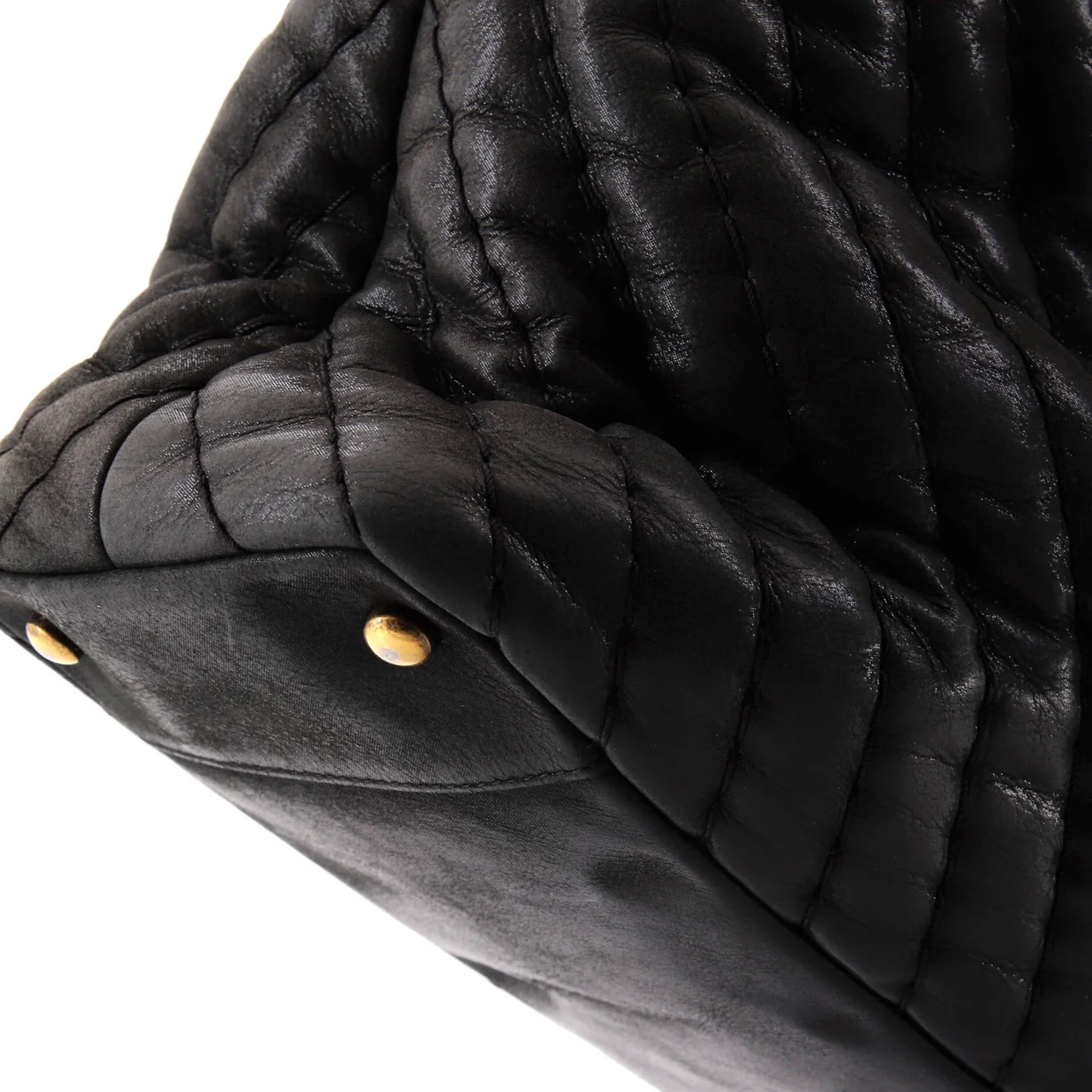 Surpique CC Charm Tote Chevron Calfskin Large - Deep Luxury