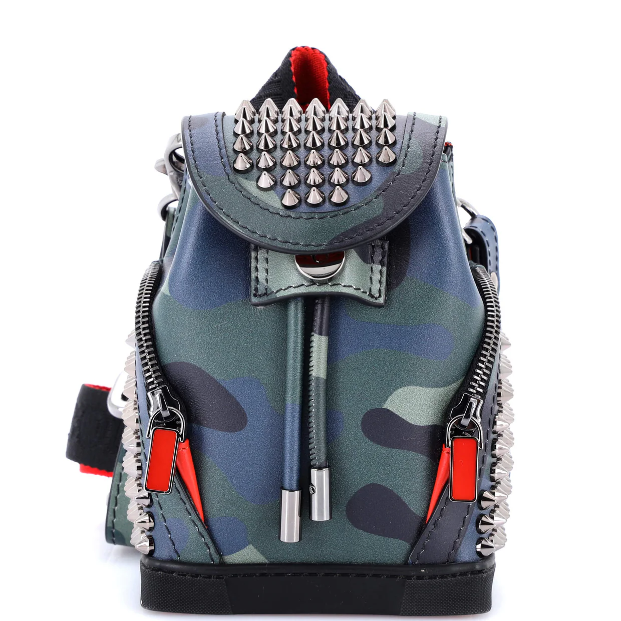 Explorafunk Keyring Crossbody Bag Spiked Printed Leather - Deep Luxury