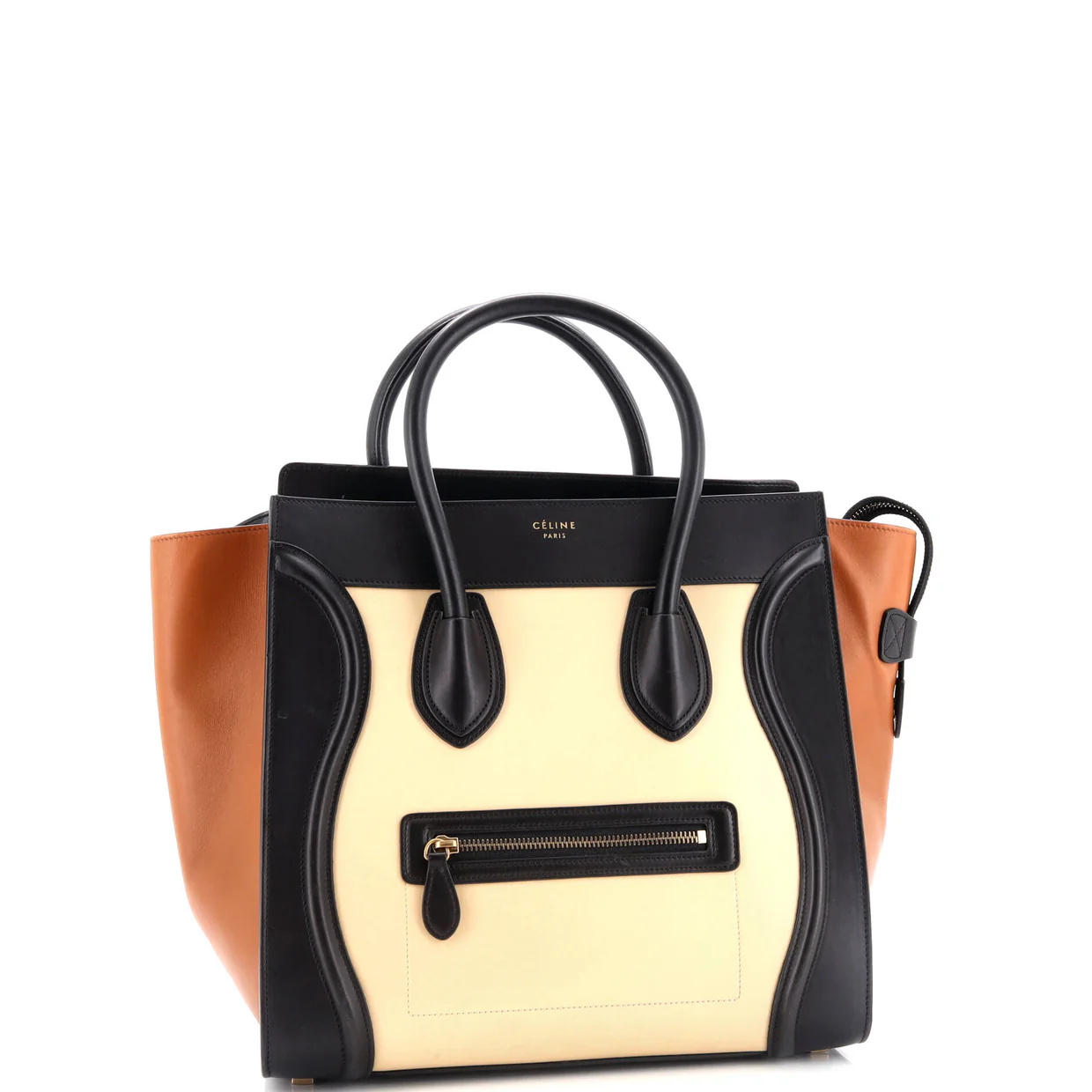 Tricolor Luggage Bag Leather Mini - Deep Luxury