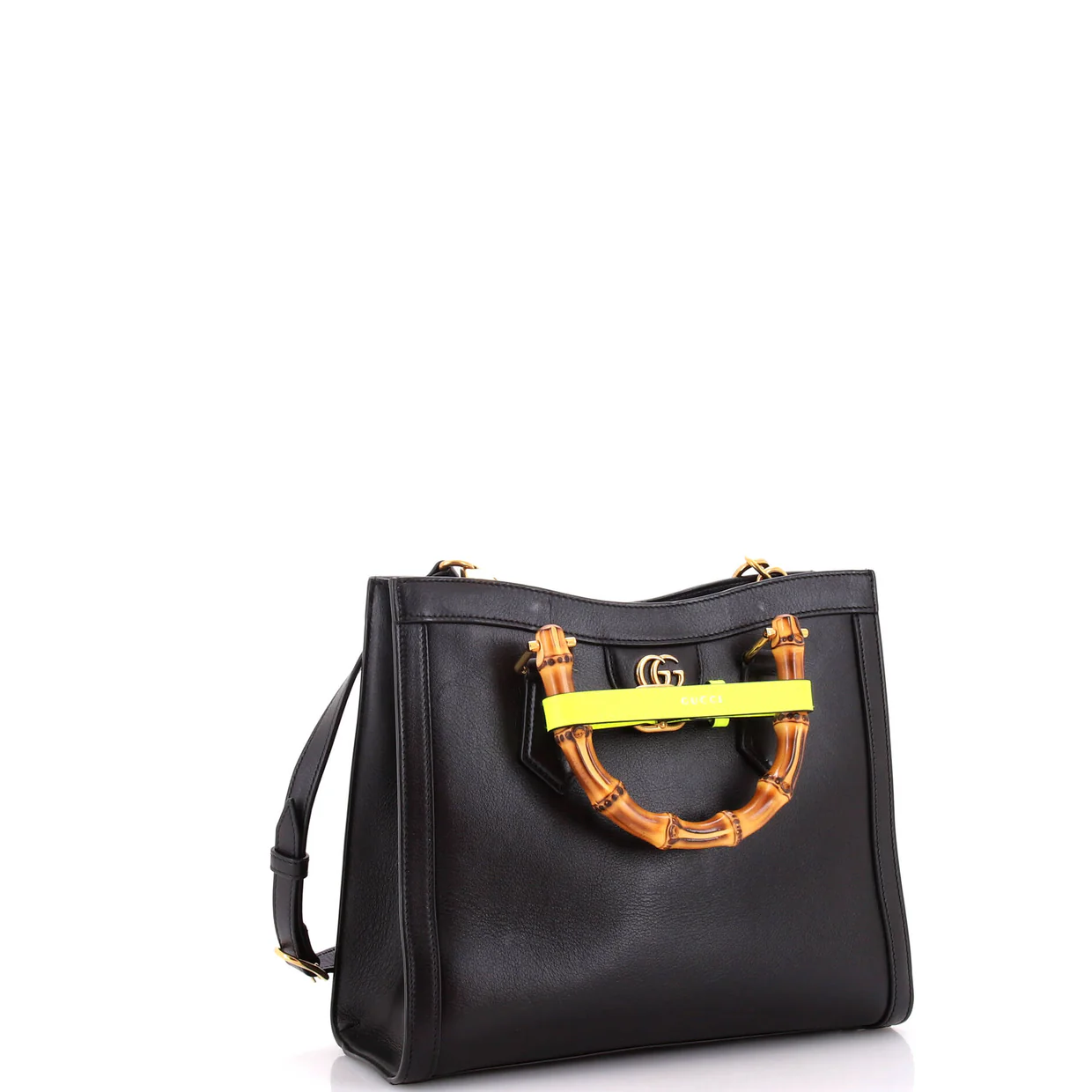 Diana NM Bamboo Handle Tote Leather Small - Deep Luxury