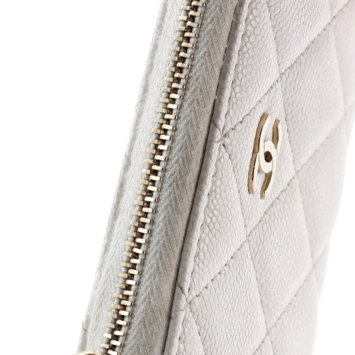 Zip Around Card Holder Quilted Caviar - Deep Luxury
