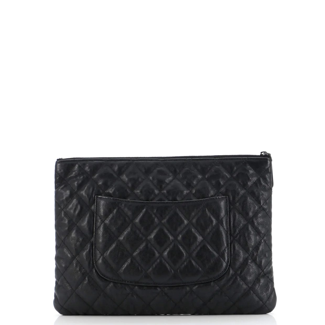O Case Clutch Quilted Crumpled Calfskin Medium - Deep Luxury